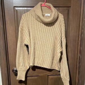 Cozy Tan Turtleneck Sweater